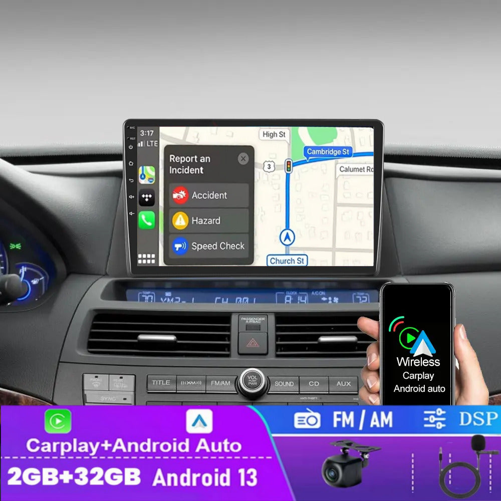10.1" FOR 2008-2013 Honda Accord 8 Android 14 CarPlay Car Stereo Radio GPS Navi