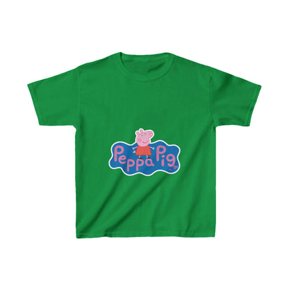 Peppa Pig Kids Heavy Cotton Tee - Fun Green T-Shirt for Young Fans